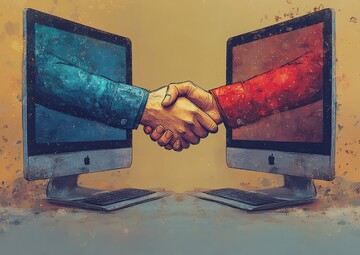 在线商务握手信任2