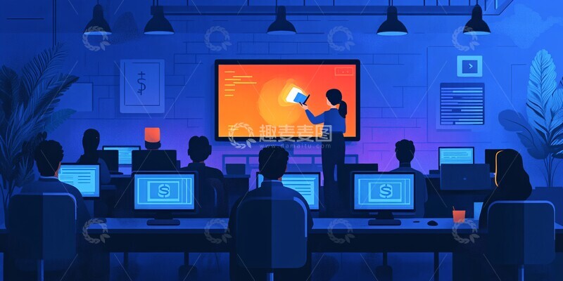 高清大图下载【趣麦麦图】线上课堂教学场景