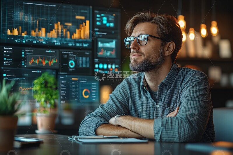 高清大图下载【趣麦麦图】金融顾问工作场景