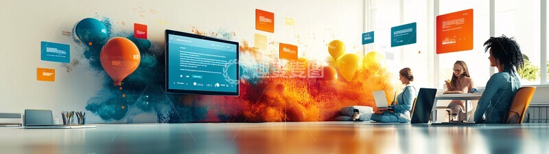 高清大图下载【趣麦麦图】虚拟学习平台2