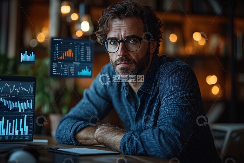 高清大图下载【趣麦麦图】金融顾问工作场景3