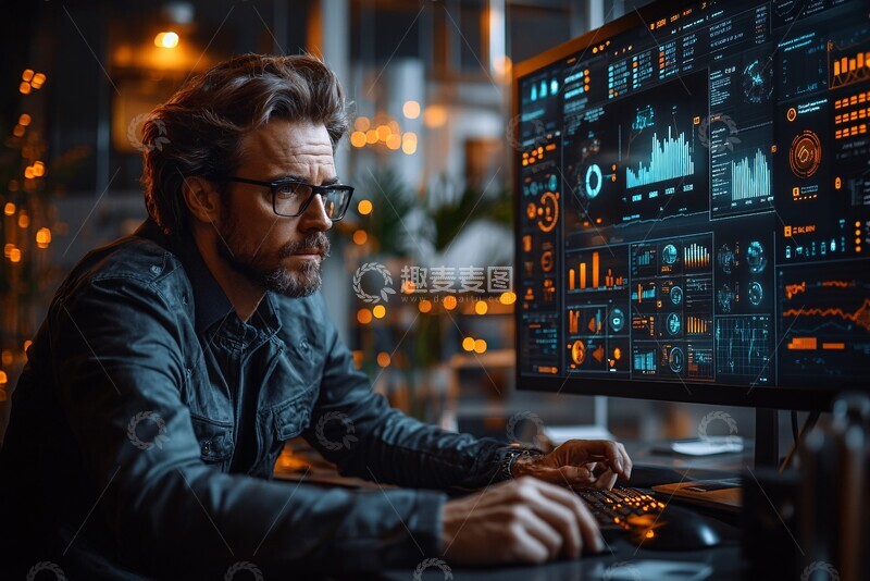 高清大图下载【趣麦麦图】金融顾问工作场景2