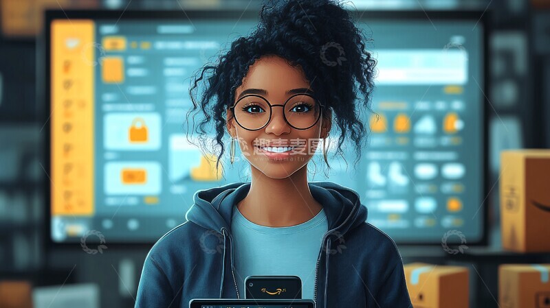 高清大图下载【趣麦麦图】博主电脑前展示收益2