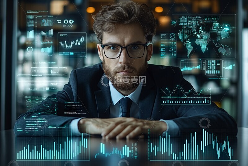 高清大图下载【趣麦麦图】金融顾问工作场景1