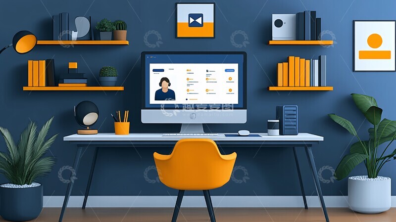 高清大图下载【趣麦麦图】在线会议屏幕画面1