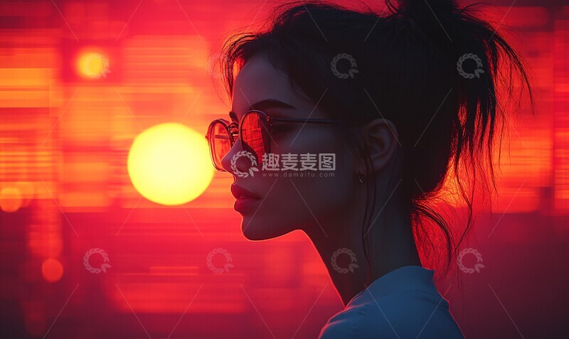 高清大图下载【趣麦麦图】复古渐变插画1