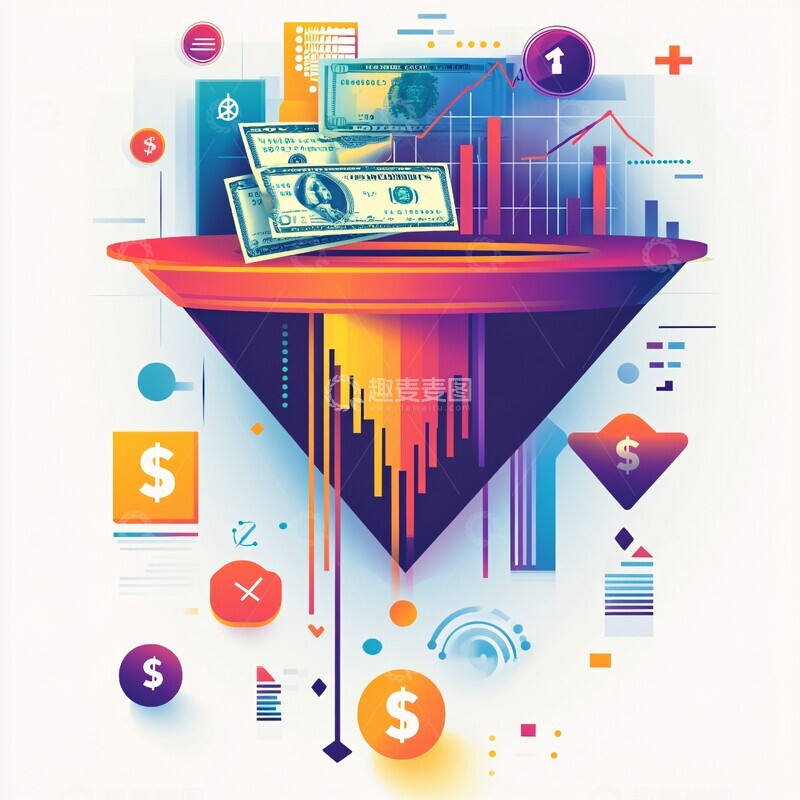 高清大图下载【趣麦麦图】金融增长转换图1