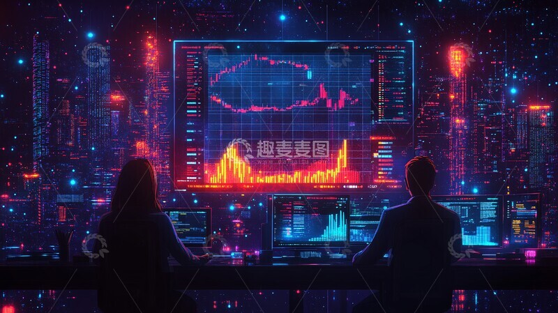 高清大图下载【趣麦麦图】虚拟币交易图2