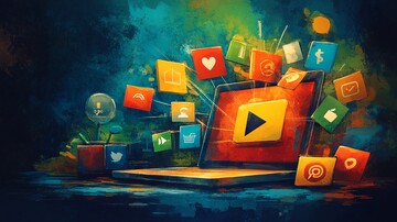 社交媒体图标连接1