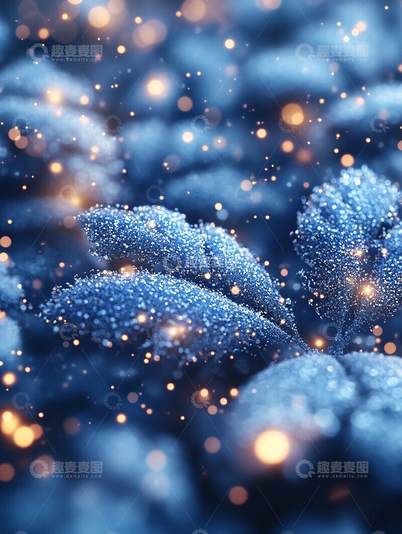 高清大图下载【趣麦麦图】新年雪景灯光1