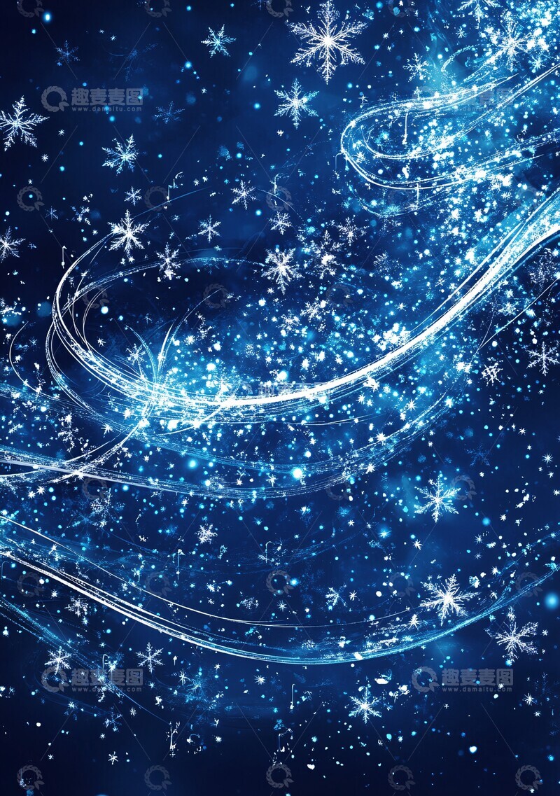 高清大图下载【趣麦麦图】冬日合唱背景图3