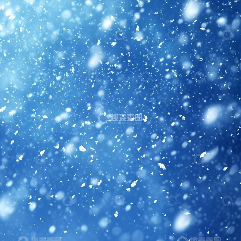 蓝色背景雪花5