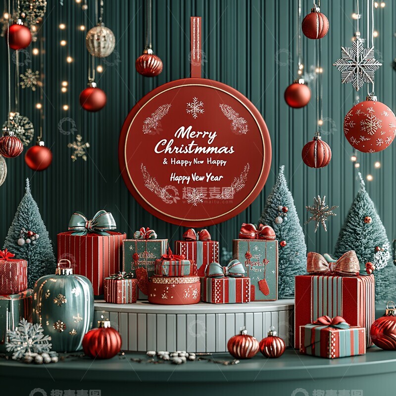 高清大图下载【趣麦麦图】圣诞购物袋展示2