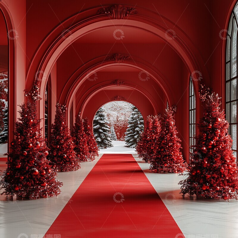 高清大图下载【趣麦麦图】红色新年房间3