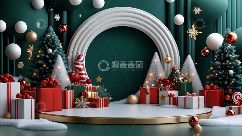 高清大图下载【趣麦麦图】圣诞派对背景