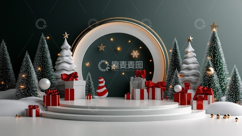 高清大图下载【趣麦麦图】圣诞派对背景1