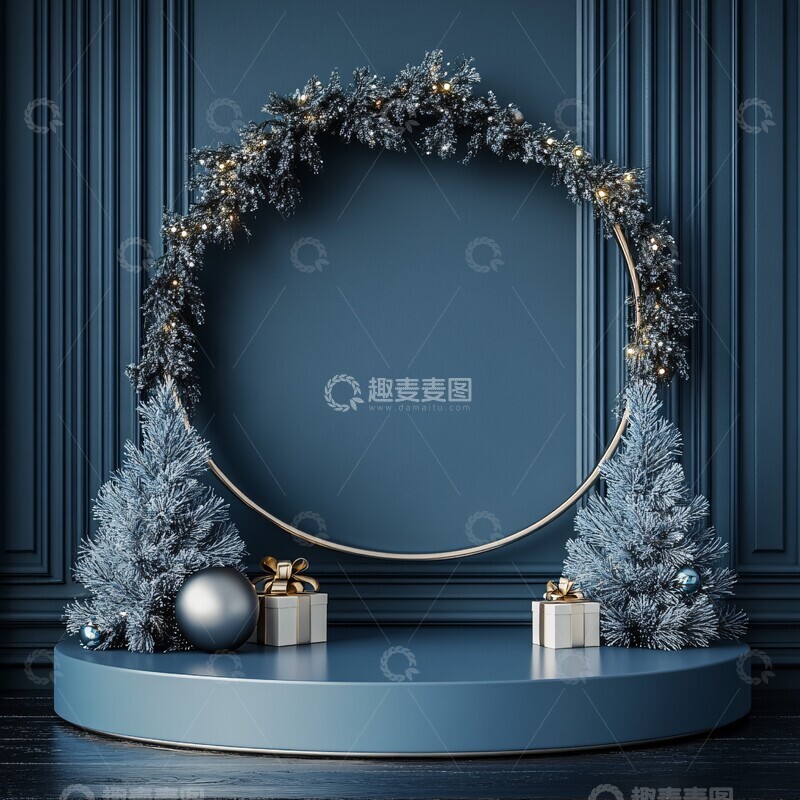 高清大图下载【趣麦麦图】蓝色圣诞蓝色圣诞设计2