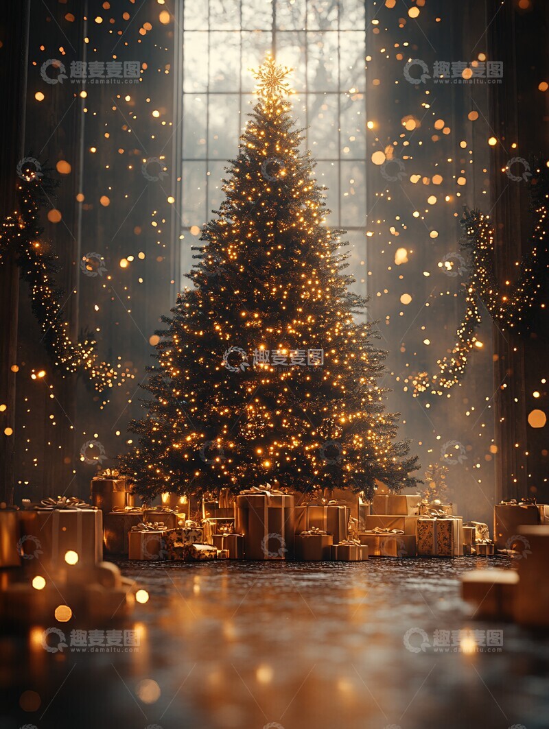 高清大图下载【趣麦麦图】圣诞树礼品装饰1