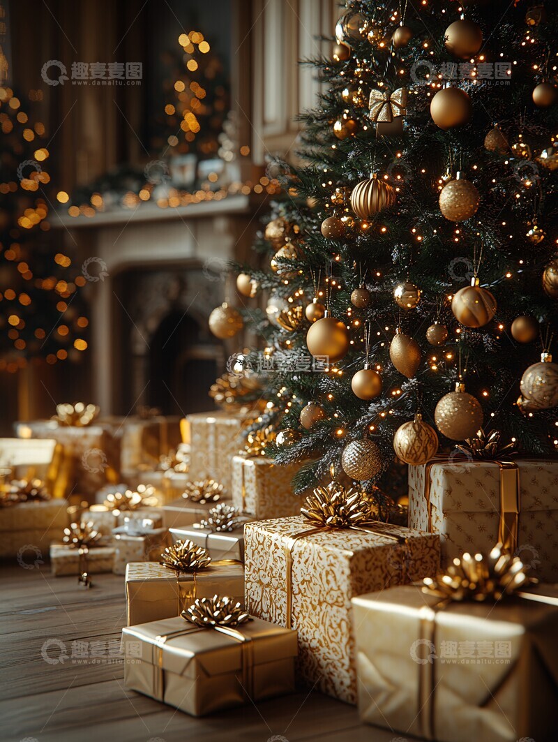 高清大图下载【趣麦麦图】圣诞树礼品装饰2