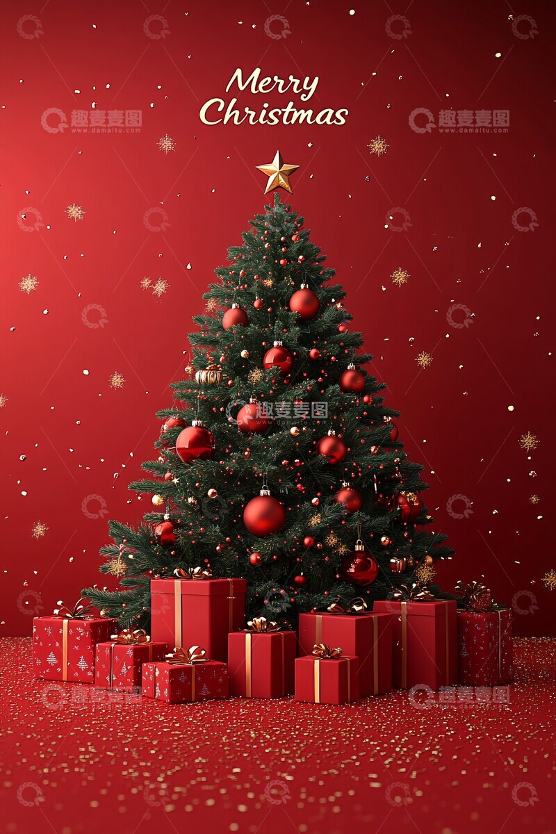 高清大图下载【趣麦麦图】圣诞树与礼物21