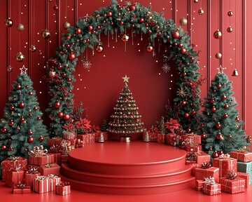 圣诞展示台设计2