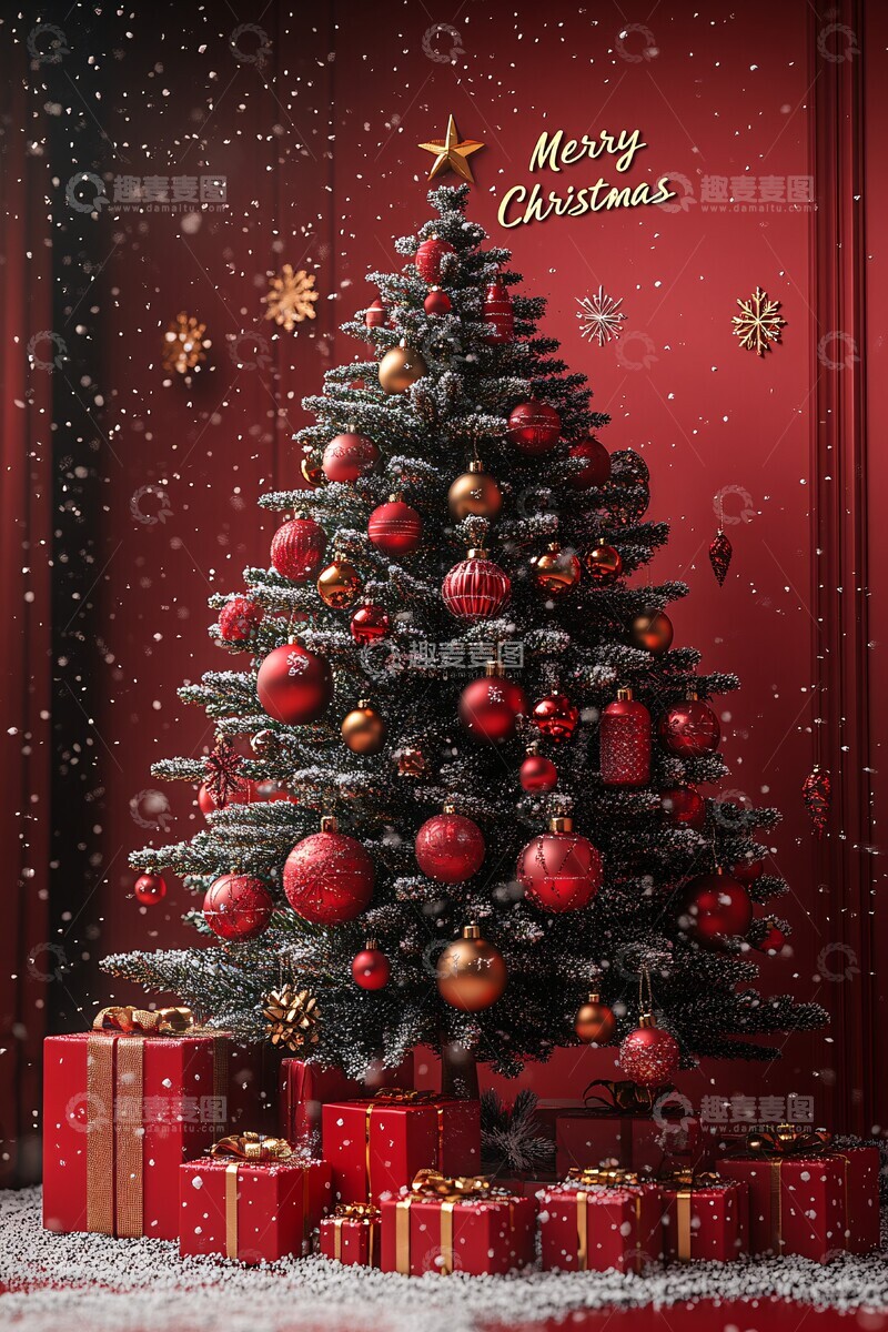 高清大图下载【趣麦麦图】圣诞树与礼物19