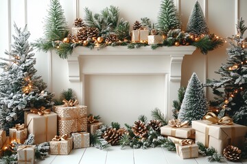 白色现代圣诞背景1