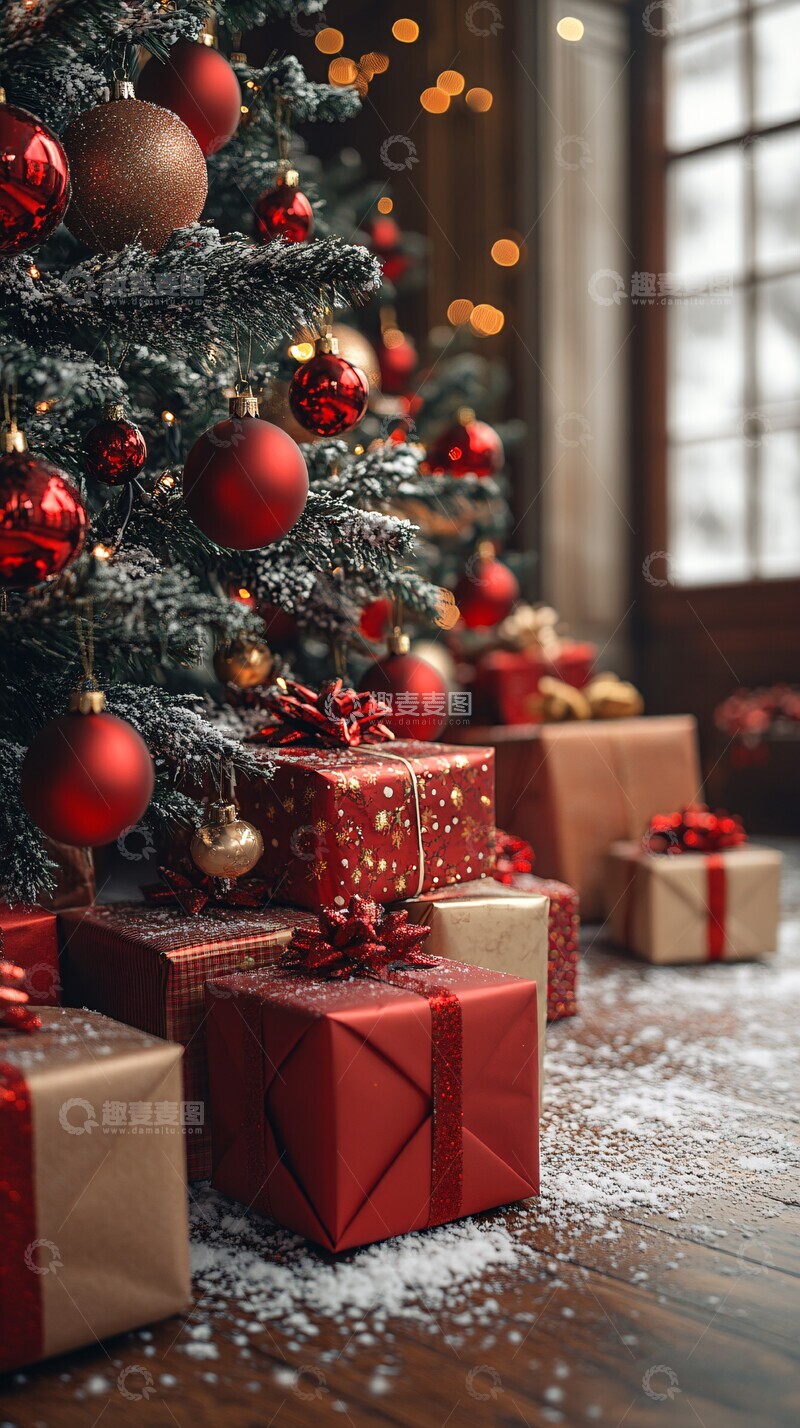 高清大图下载【趣麦麦图】圣诞树挂满礼物2