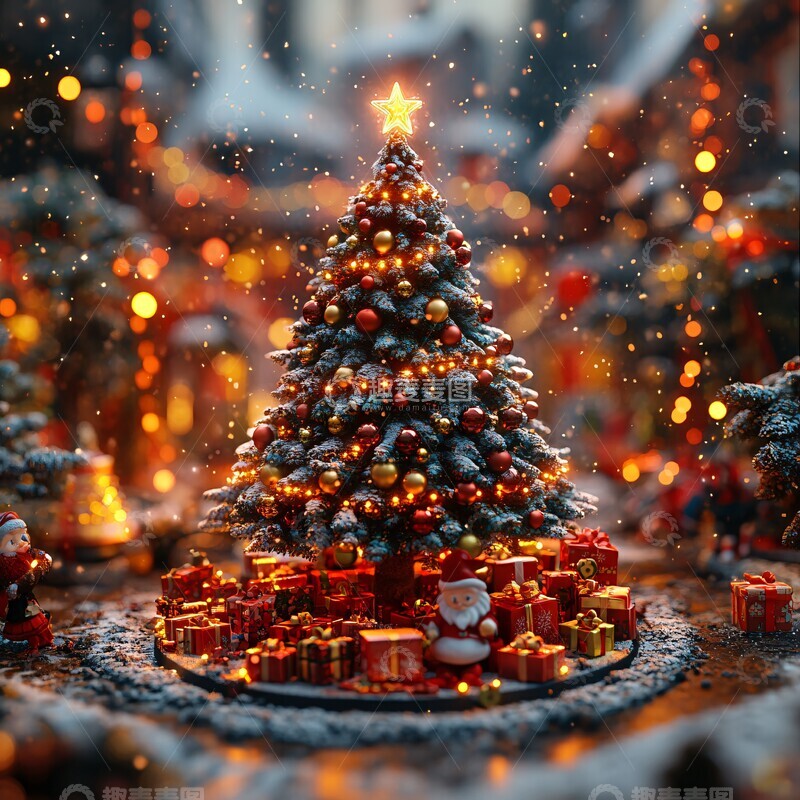 高清大图下载【趣麦麦图】圣诞树与礼物23