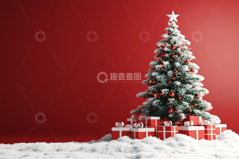 高清大图下载【趣麦麦图】圣诞树与礼物37