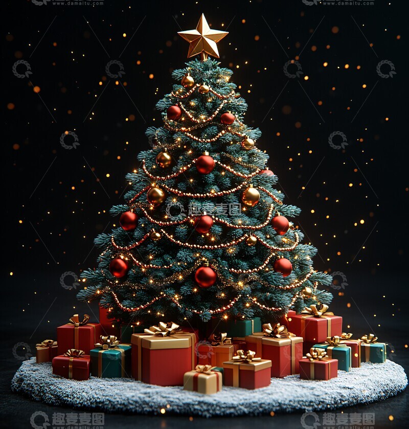 高清大图下载【趣麦麦图】圣诞树与礼物24