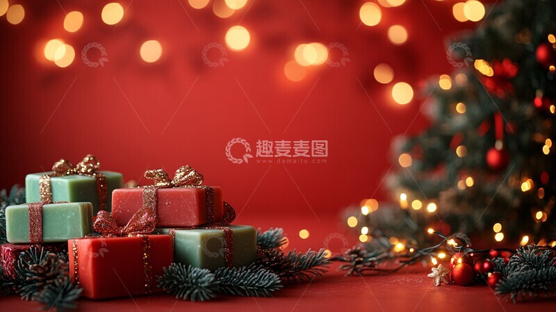 高清大图下载【趣麦麦图】圣诞树与香皂装饰