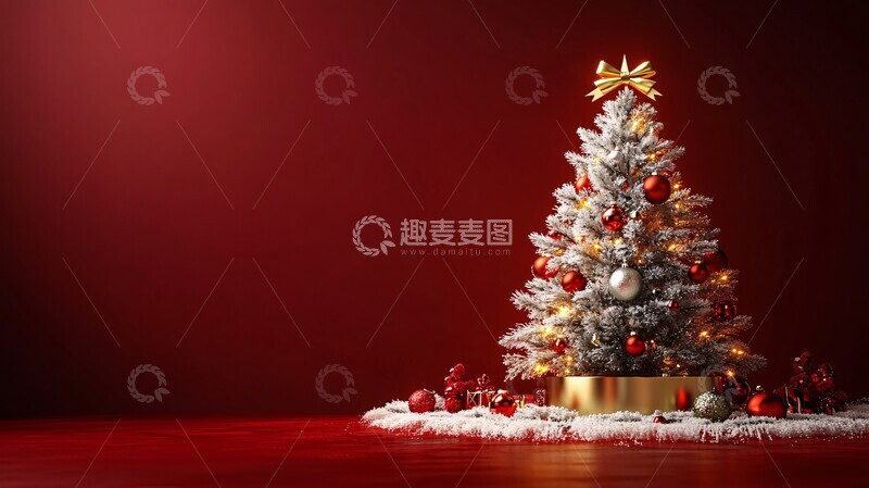 高清大图下载【趣麦麦图】圣诞树与装饰玩具