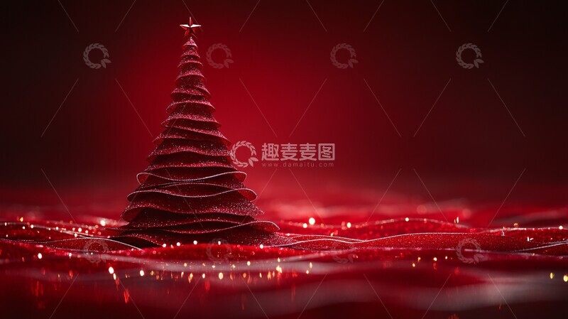 高清大图下载【趣麦麦图】圣诞树胶带背景1