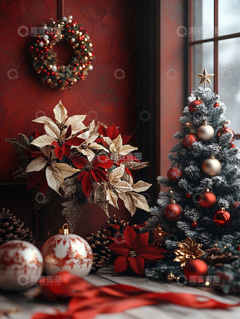 圣诞装饰产品摄影