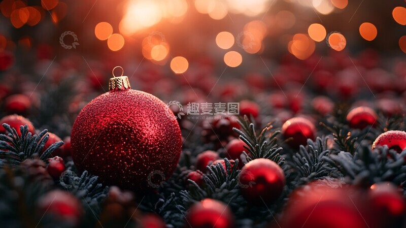 高清大图下载【趣麦麦图】圣诞树装饰背景4