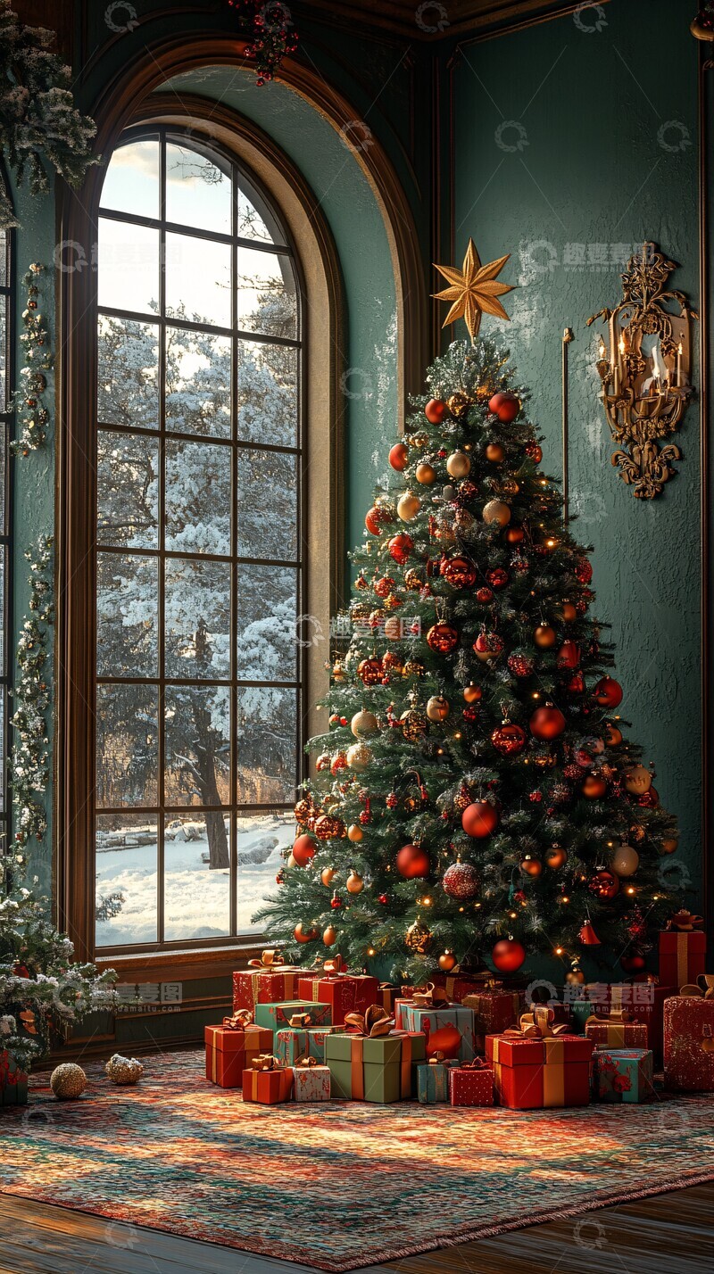 高清大图下载【趣麦麦图】圣诞树与礼物33
