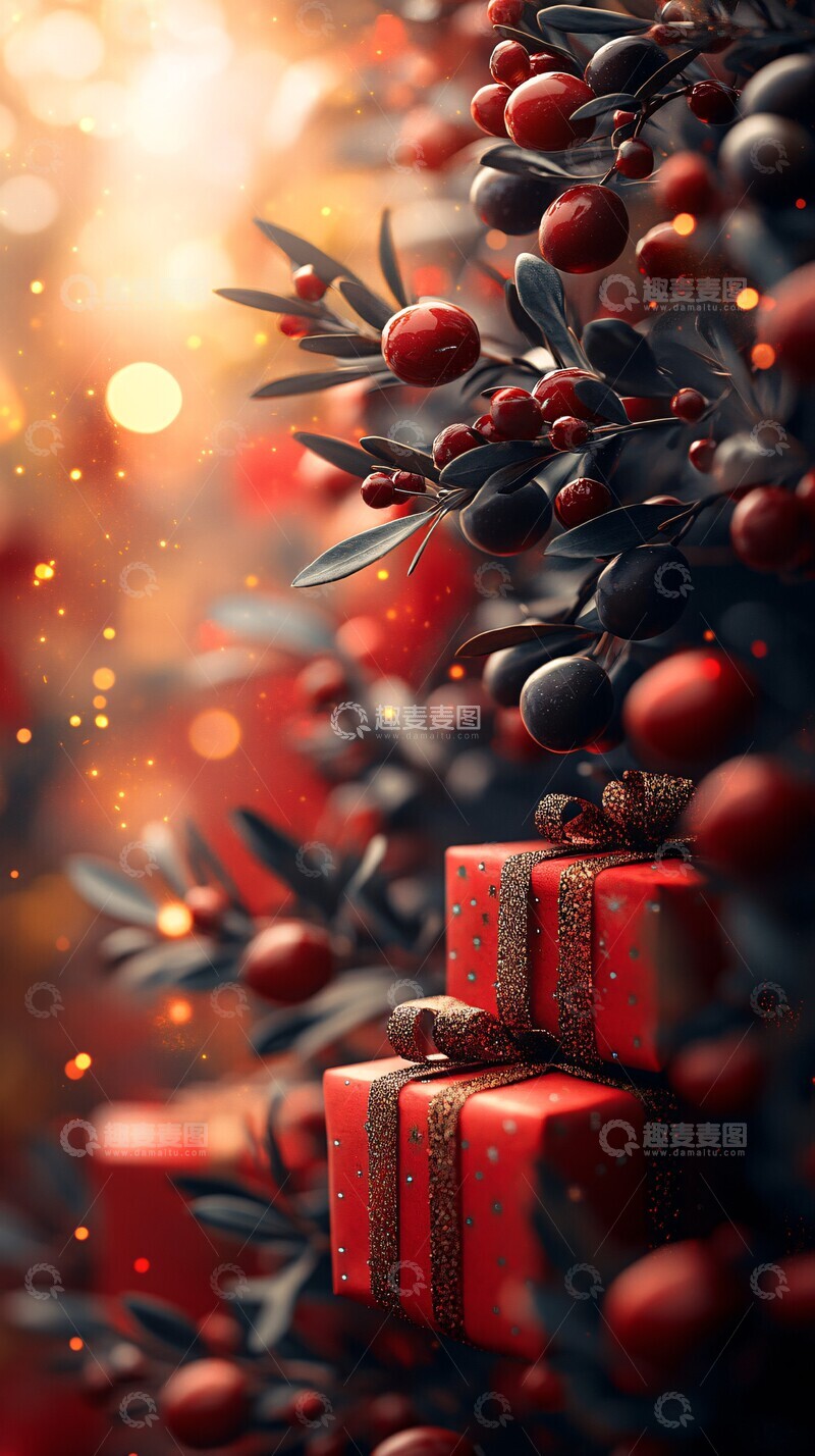 高清大图下载【趣麦麦图】橄榄树装饰礼物1