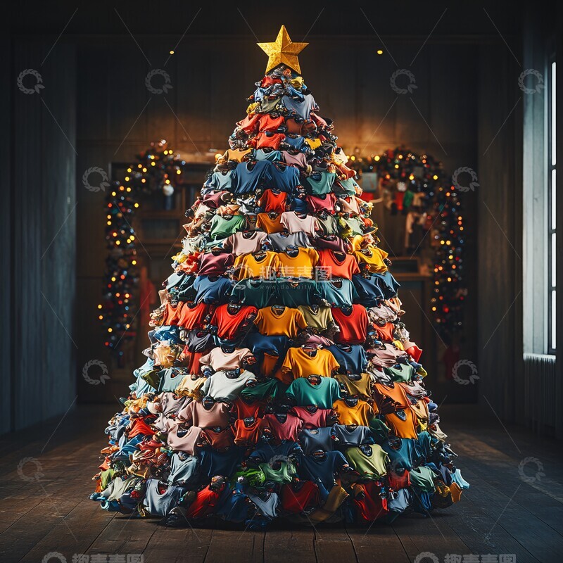 高清大图下载【趣麦麦图】恤形状圣诞树