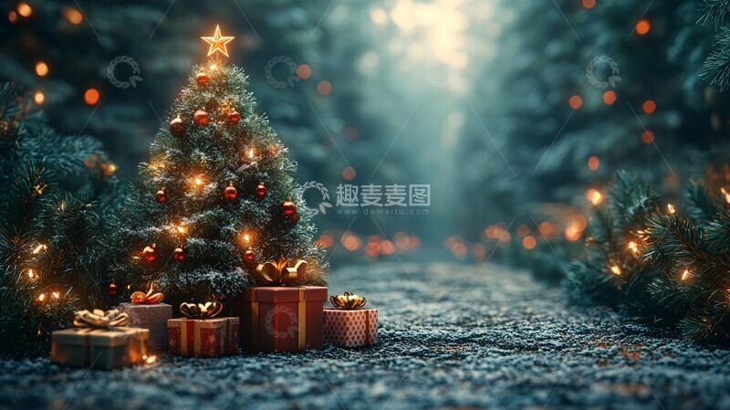 高清大图下载【趣麦麦图】圣诞树与礼物30