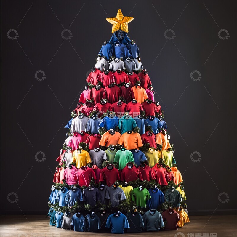 高清大图下载【趣麦麦图】恤形状圣诞树2