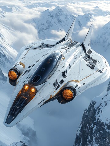 双发战斗机飞越雪山