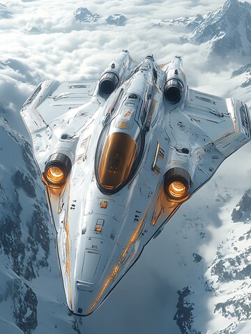 双发战斗机飞越雪山1