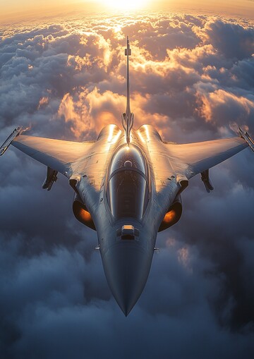 双发拉法尔战机飞翔