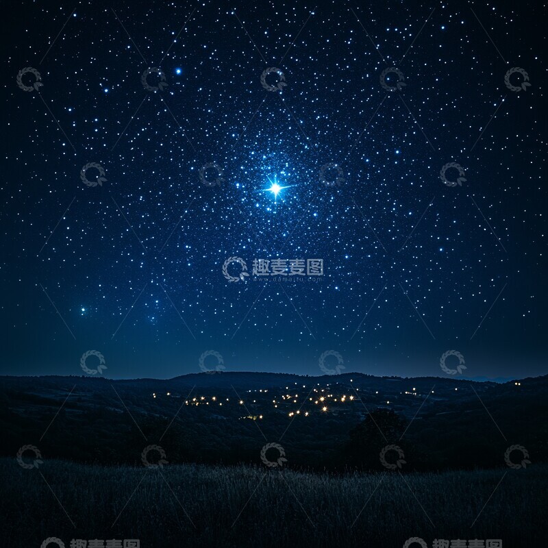 高清大图下载【趣麦麦图】夜空繁星闪烁