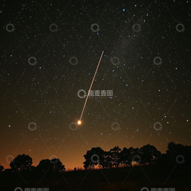 高清大图下载【趣麦麦图】流星划过夜空12
