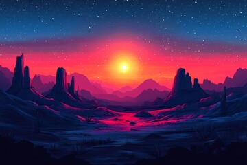 星夜沙漠星夜沙漠天空