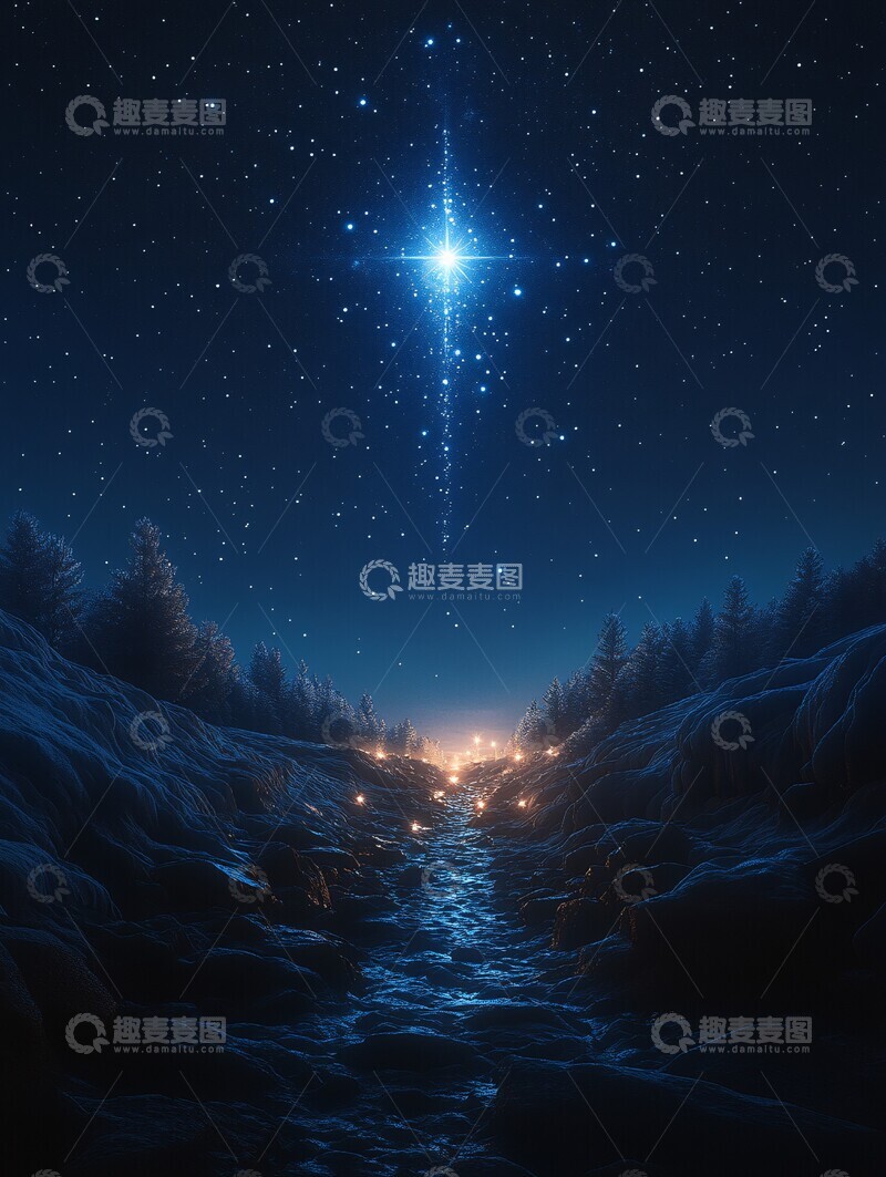 高清大图下载【趣麦麦图】北极星指引黎明