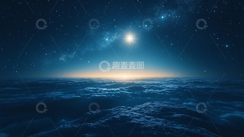 高清大图下载【趣麦麦图】繁星闪烁夜空2