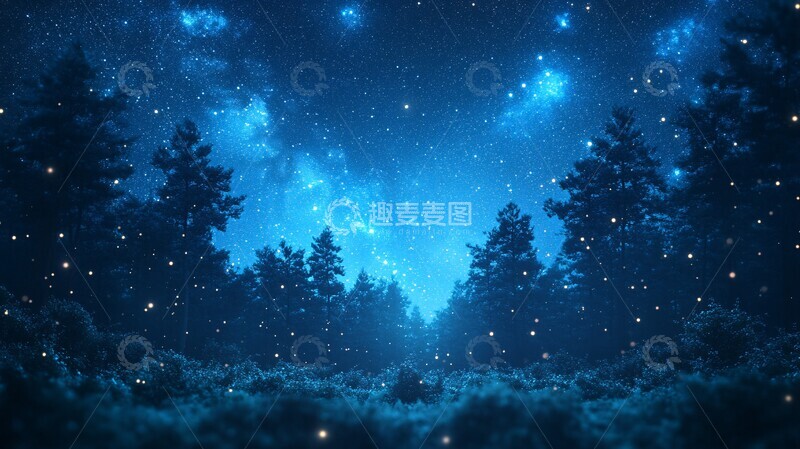 高清大图下载【趣麦麦图】静谧夜空星光2